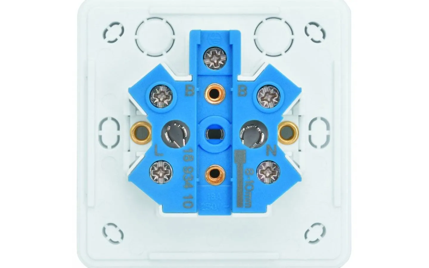 Strömställare/Vägguttag<Malmbergs Delta Vägguttag, 1-vägs, utanpåliggande, jordat