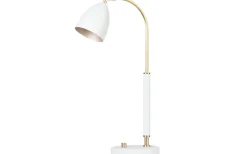 Belid Deluxe Bordslampa 51cm LED GU5,3 Vit/Mässing* Sovrum|Skrivbordslampor