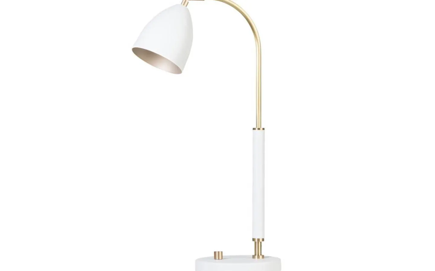 Belid Deluxe Bordslampa 51cm LED GU5,3 Vit/Mässing* Sovrum|Skrivbordslampor