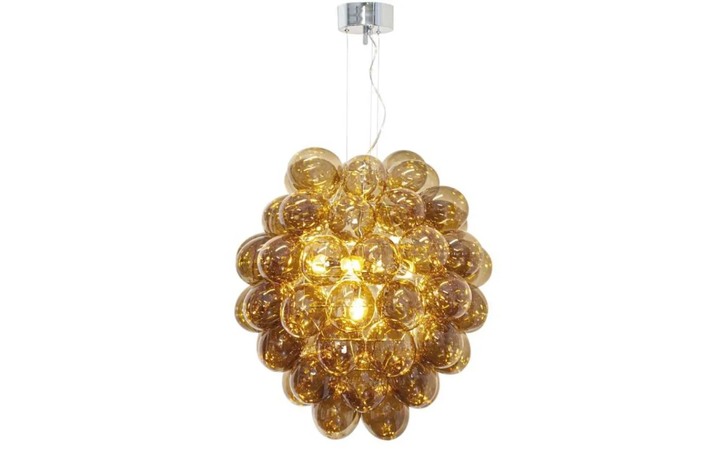 By Rydens Deluxe Taklampa 64cm Konjak* Stora Taklampor Ø50-69 Cm