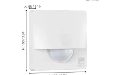 Strömbrytare & Vägguttag<Eglo Detect Me 3 Rörelsedetektor Vit IP44
