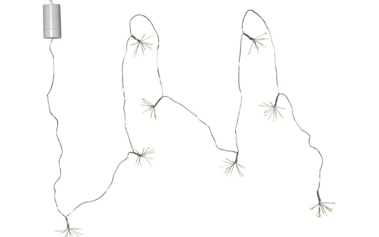 Star Trading Dew Drop Flower Batteridriven Ljusslinga 2,1m Silver IP44* Batterislingor|Dew Drop Slingor