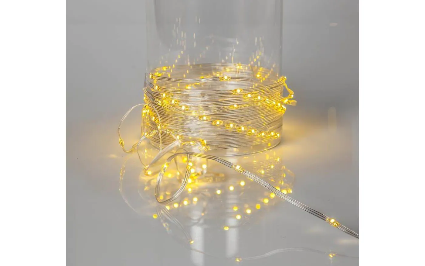 Dew Drop Micro Ljusslinga 15m Transparent Varmvit IP44