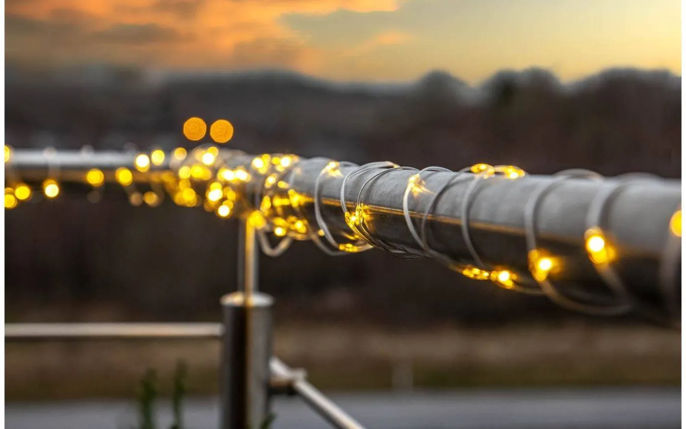 Dew Drop Micro Ljusslinga 15m Transparent Varmvit IP44