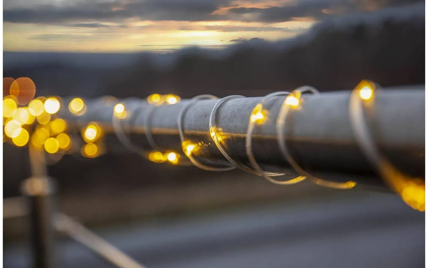 Dew Drop Micro Ljusslinga 15m Transparent Varmvit IP44