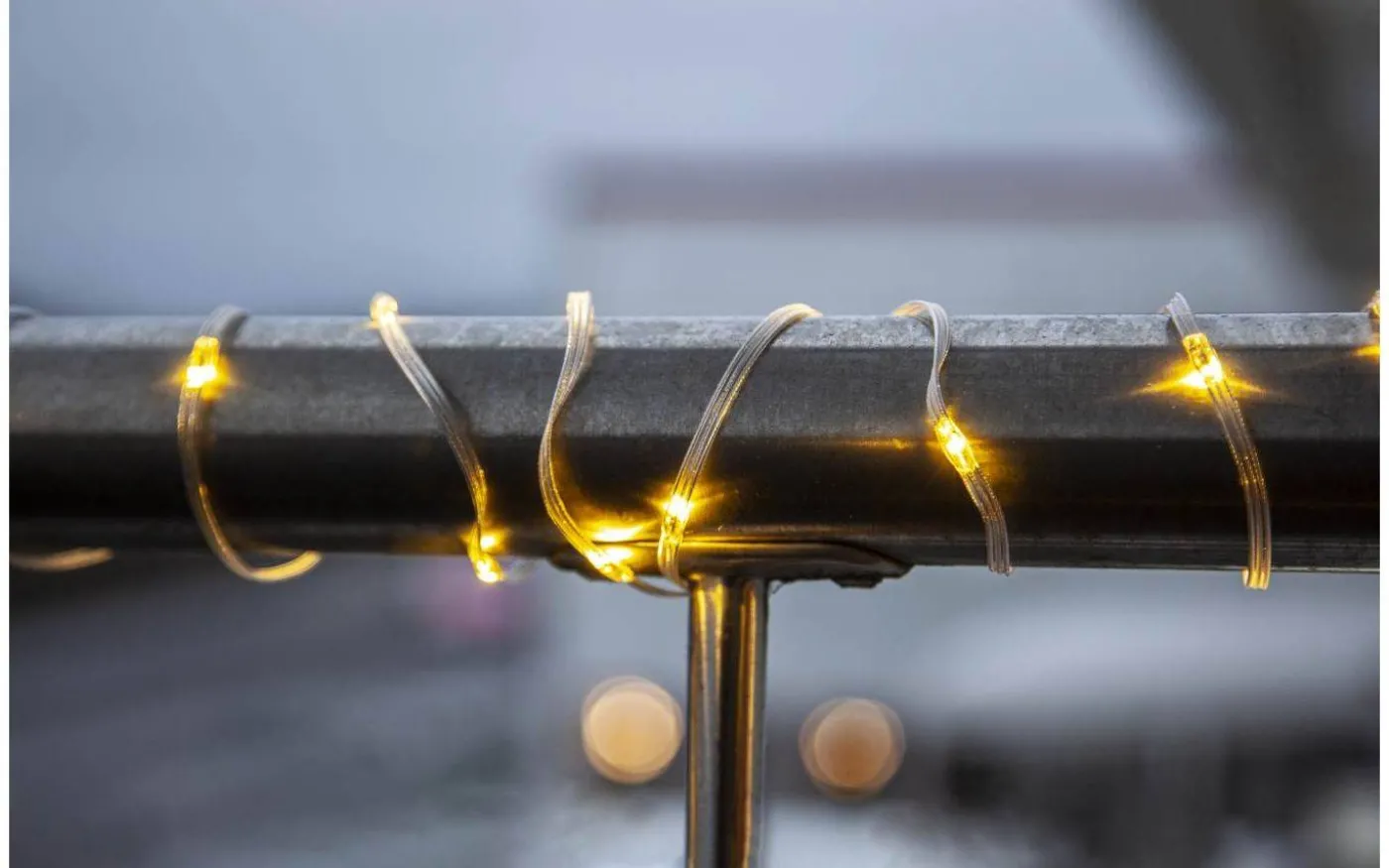 Dew Drop Micro Ljusslinga 15m Transparent Varmvit IP44