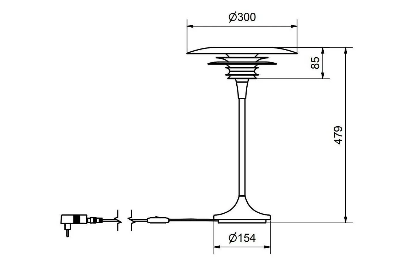 Belid Diablo Bordslampa 48cm Svart/Röd* Bordslampor