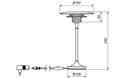 Belid Diablo Bordslampa 35cm Svart/Röd* Bordslampor