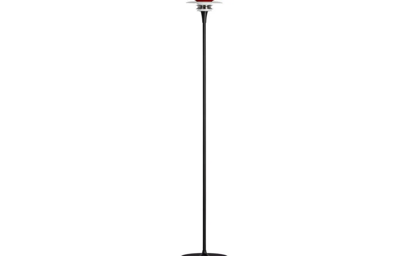 Diablo Golvlampa 134,5cm Mattsvart/Blankröd
