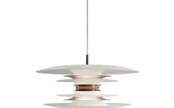 Kök & Matplats|Stora Taklampor Ø50-69 Cm<Belid Diablo Taklampa 50cm Mattvit/ Rosé Silver