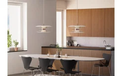 Kök & Matplats|Stora Taklampor Ø50-69 Cm<Belid Diablo Taklampa 50cm Mattvit/ Rosé Silver