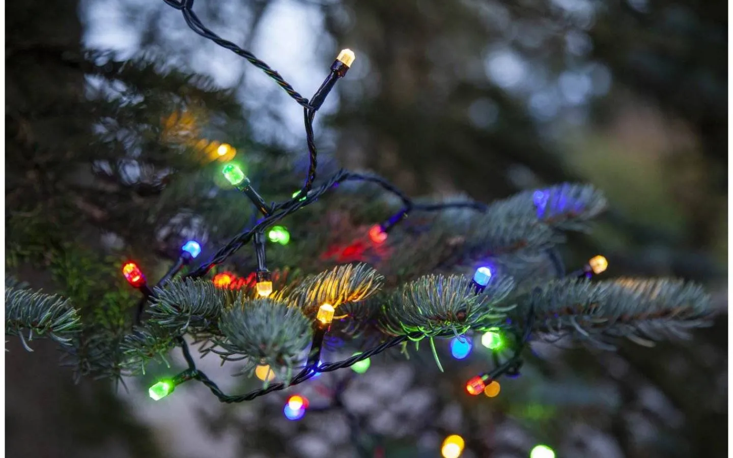 Star Trading Diamond Ljusslinga LED med Timer Färgmix 15m IP44* Ljusslingor Med Färgade Lampor