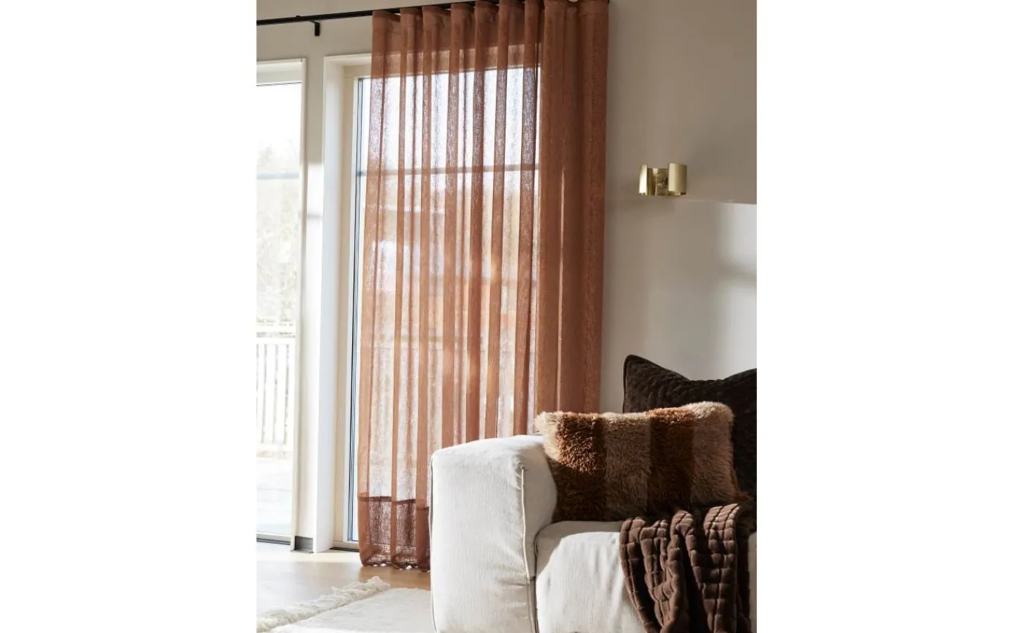 Svanefors Diana Gardin 280x300cm Fudge 1-Pack* Enfärgade Gardiner