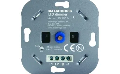 Cee,Skarvkabel,Central,Dimmrar<Malmbergs Dimmer, 5-300W LED, Vit, 1-pol/trapp