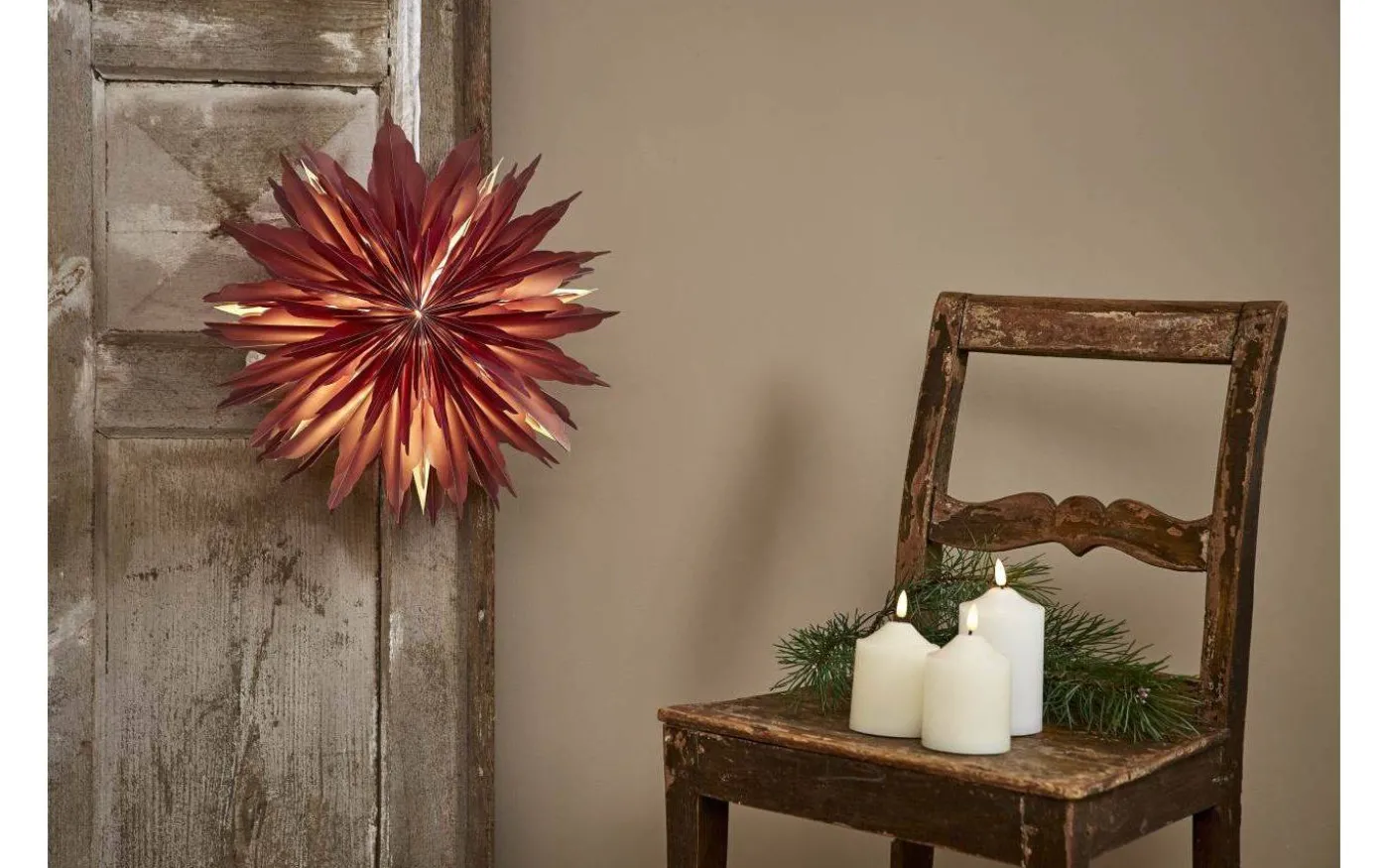 Dis Julstjärna 40cm Röd