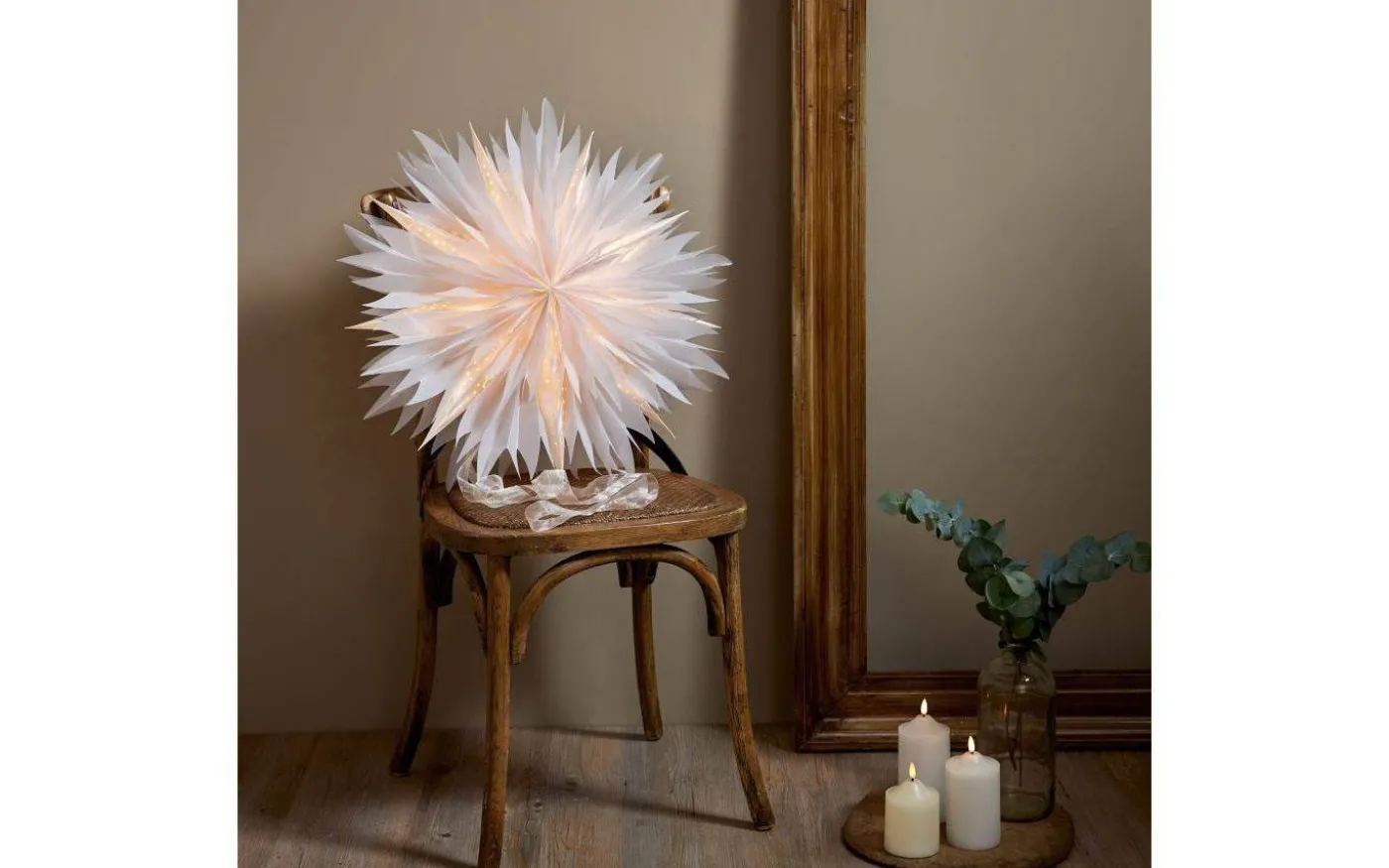 Dis Julstjärna 60cm Vit