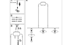 Kök & Matplats|Avlånga Taklampor<Globen Lighting Disc 3 Taklampa 96cm 3xE27 Svart/Borstad Mässing
