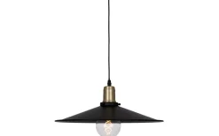 Kök & Matplats<Globen Lighting Disc Taklampa 40cm E27 Svart/Borstad Mässing