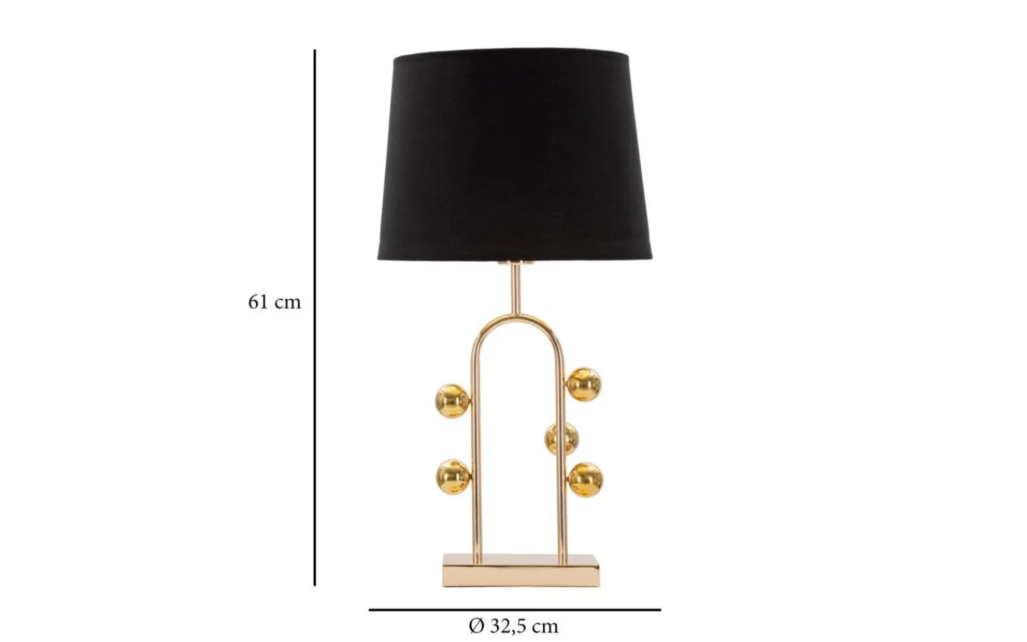 Mauro Ferretti Disco Bordslampa 61cm Guld/Svart* Bordslampor