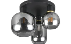 Trio Lighting Diva Plafond 3-delad E27 mattsvart/förkromad* Plafonder