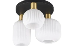 Trio Lighting Diva Plafond 3-delad E27 matt mässing/vit* Plafonder
