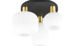 Trio Lighting Diva Plafond 3-delad E27 matt mässing/vit* Plafonder