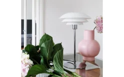 Dyberg Larsen DL31 Bordslampa 50cm Opal/Krom* Bordslampor