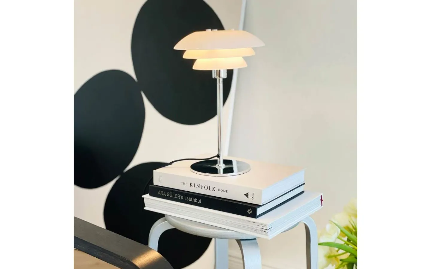 Bordslampor<Dyberg Larsen DL20 Bordslampa 30cm Opal/Krom