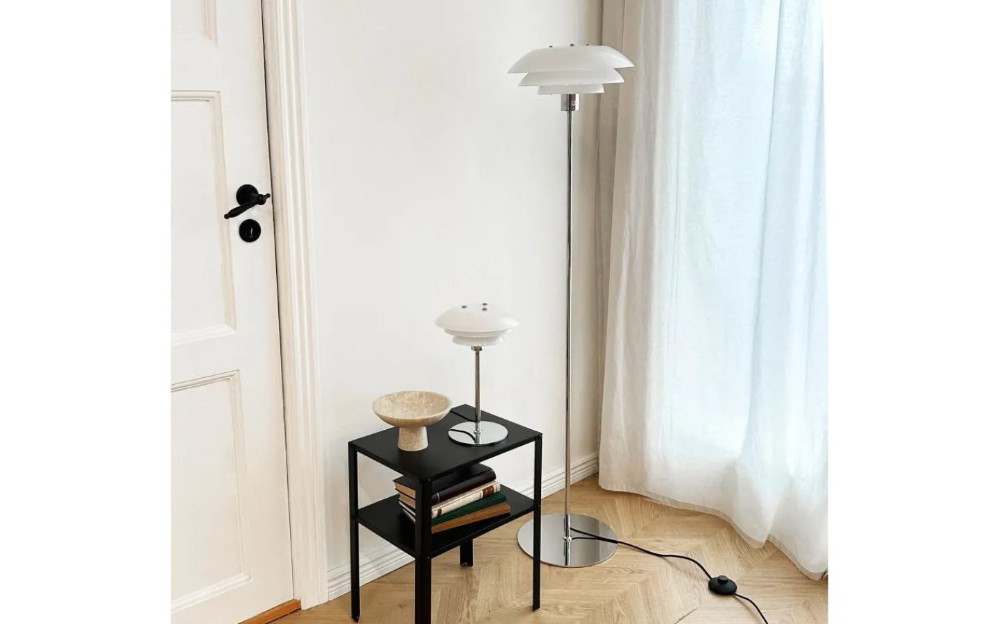 Bordslampor<Dyberg Larsen DL20 Bordslampa 30cm Opal/Krom