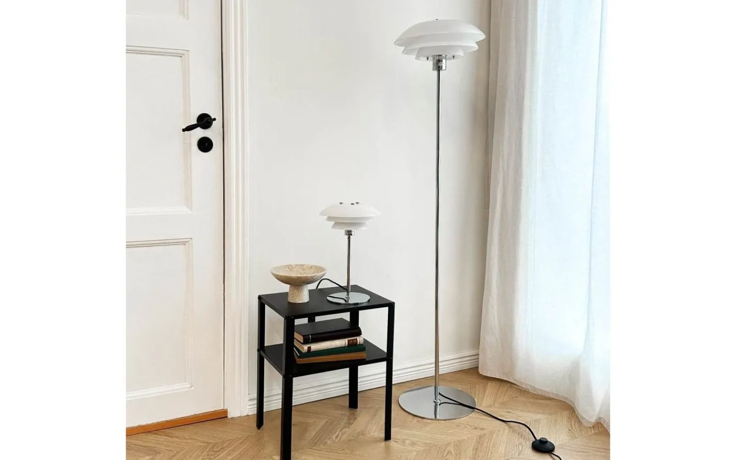 Bordslampor<Dyberg Larsen DL20 Bordslampa 30cm Opal/Krom
