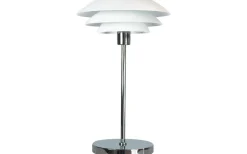 Dyberg Larsen DL31 Bordslampa 50cm Vit/Krom* Bordslampor
