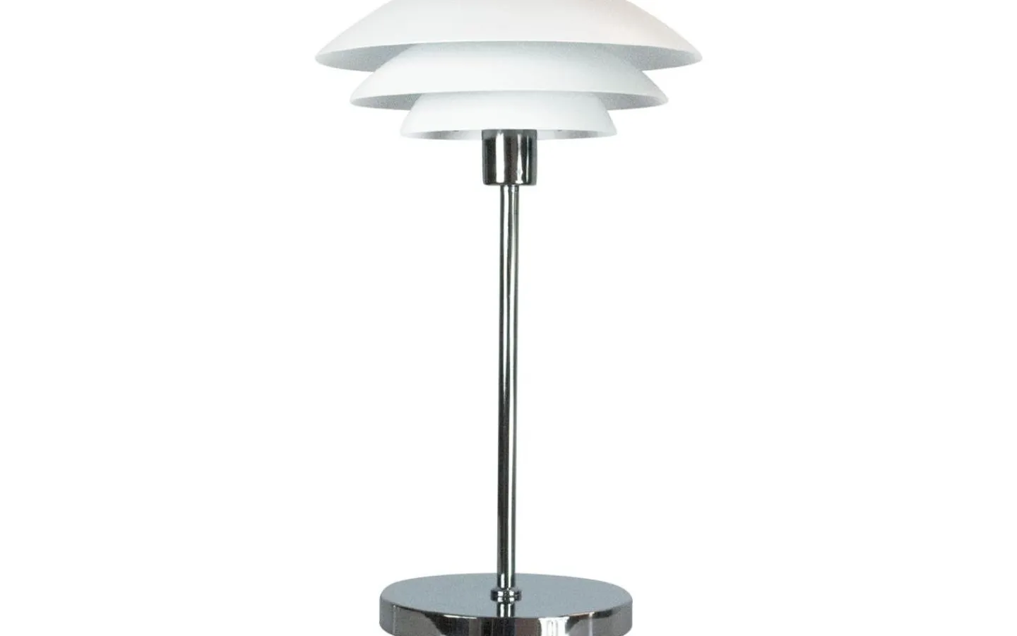 Dyberg Larsen DL31 Bordslampa 50cm Vit/Krom* Bordslampor