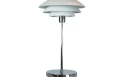 Dyberg Larsen DL31 Bordslampa 50cm Vit/Krom* Bordslampor