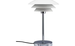 Dyberg Larsen DL20 Bordslampa 30cm Vit/Krom* Bordslampor