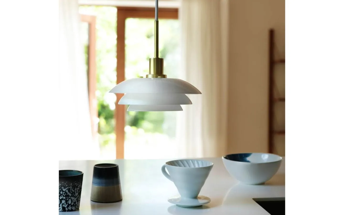 Fönsterlampor<Dyberg Larsen DL20 Fönsterlampa 20cm Opal/Mässing