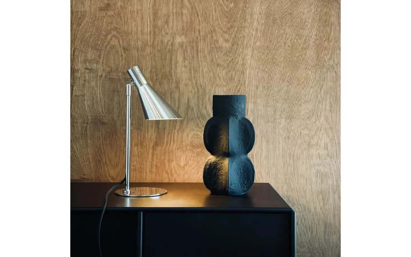 Dyberg Larsen DL12 Mini Skrivbordslampa 39,5cm Krom* Skrivbordslampor