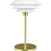 Uppladdningsbara Lampor Inomhus|Bordslampor<Dyberg Larsen DL20 Uppladdningsbar Bordslampa 30cm LED 3000K 1,5W Opal/Mässing