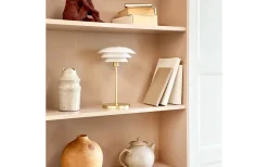 Uppladdningsbara Lampor Inomhus|Bordslampor<Dyberg Larsen DL20 Uppladdningsbar Bordslampa 30cm LED 3000K 1,5W Opal/Mässing