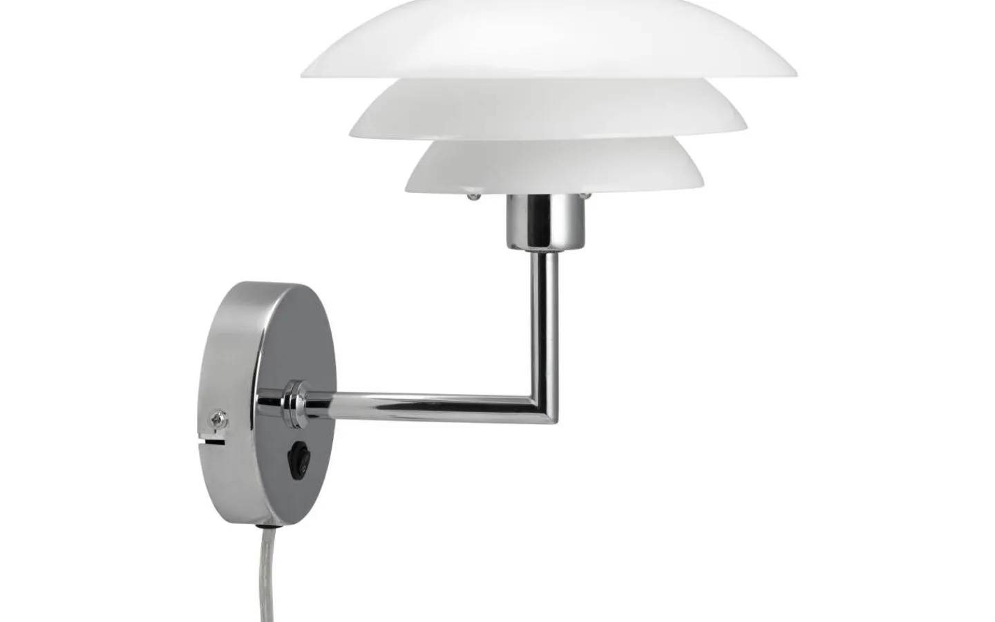 Dyberg Larsen DL20 Vägglampa Opal/Krom* Lampetter|Läslampor