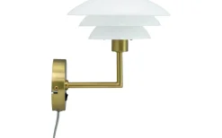DL20 Vägglampa Opal/Mässing