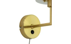 DL20 Vägglampa Opal/Mässing