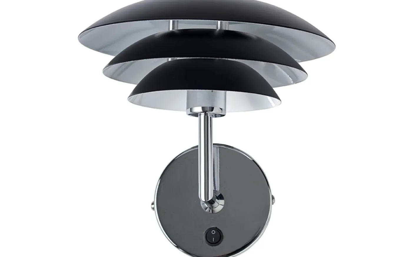 DL20 Vägglampa Svart/Krom