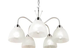 Stora Taklampor Ø50-69 Cm<Reality Dobby Takpendel 5-delad E27 borstad stål/alabaster