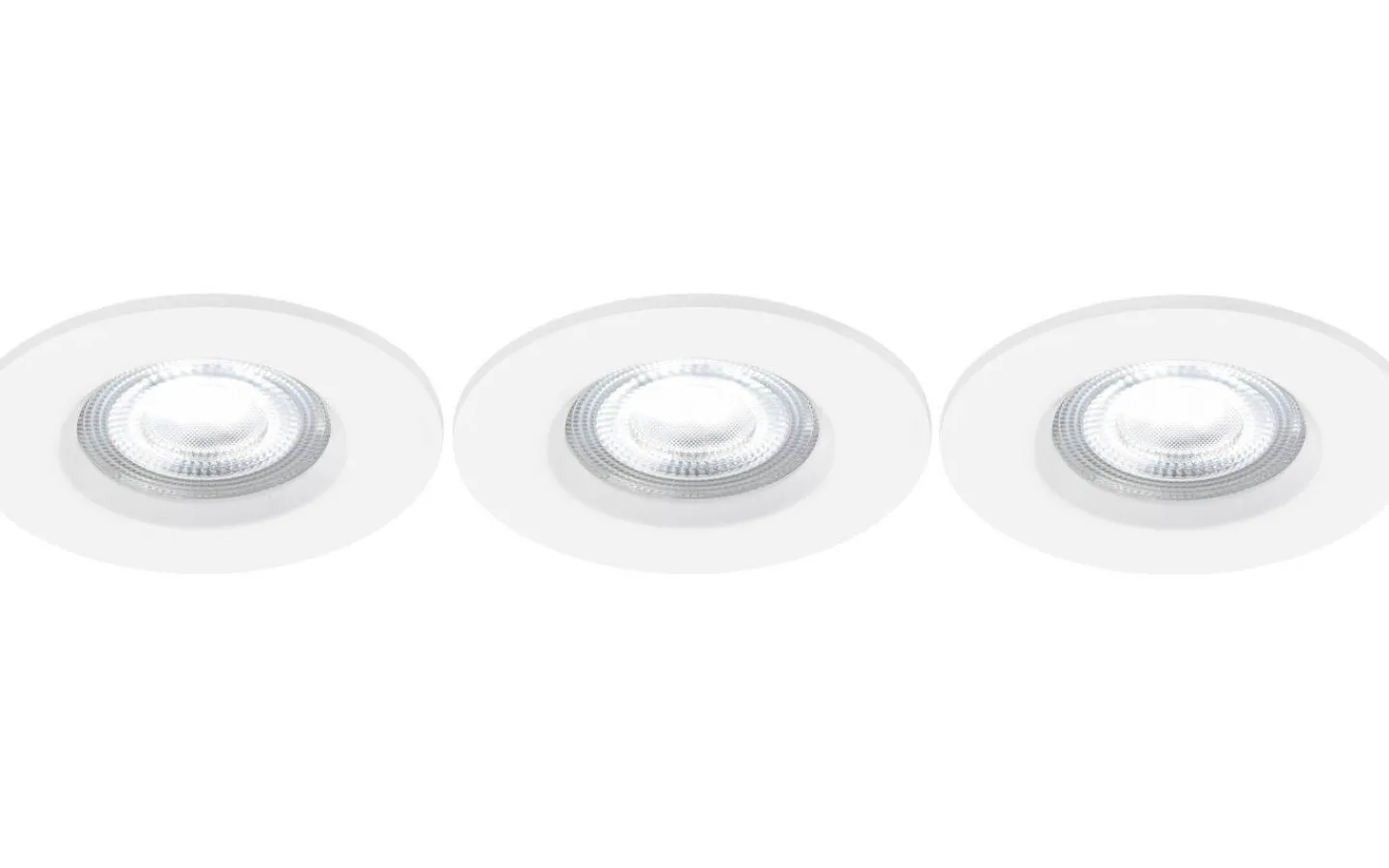 Nordlux Don Spotlight Smart Light CCT + RGB IP65 Vit 3-Pack* Nordlux Smart Light|Infällda Spotlights Badrum