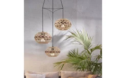 Eglo Dondarrion Taklampa 57cm 3L Natur/Svart* Stora Taklampor Ø50-69 Cm