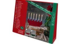 Donya Adventsljusstake 6L 26cm Röd/Mässing