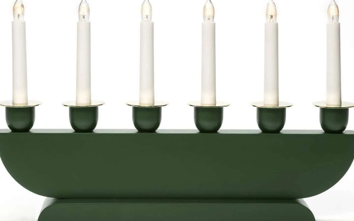 Konstsmide Donya Adventsljusstake 6L 26cm Grön/Mässing* Visa Alla Adventsljusstakar|Adventsljusstakar 0-30 Cm