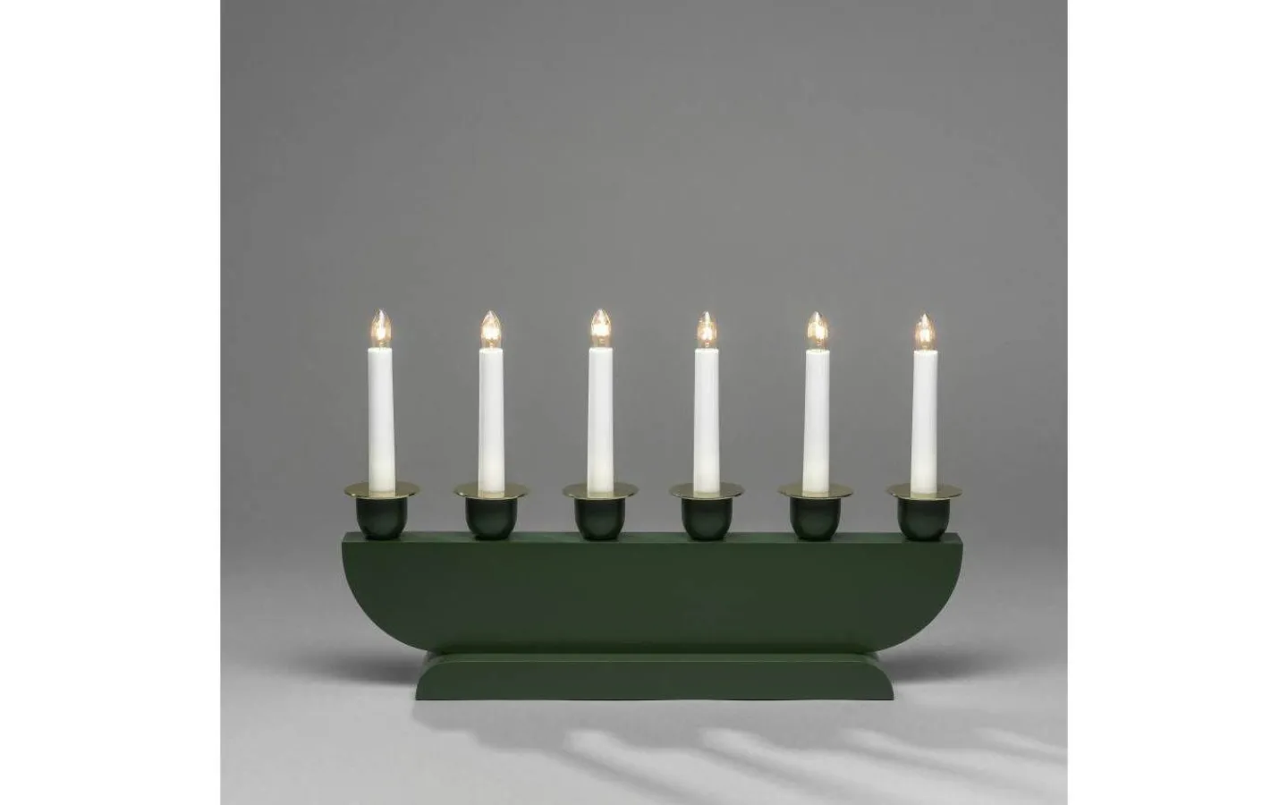 Konstsmide Donya Adventsljusstake 6L 26cm Grön/Mässing* Visa Alla Adventsljusstakar|Adventsljusstakar 0-30 Cm