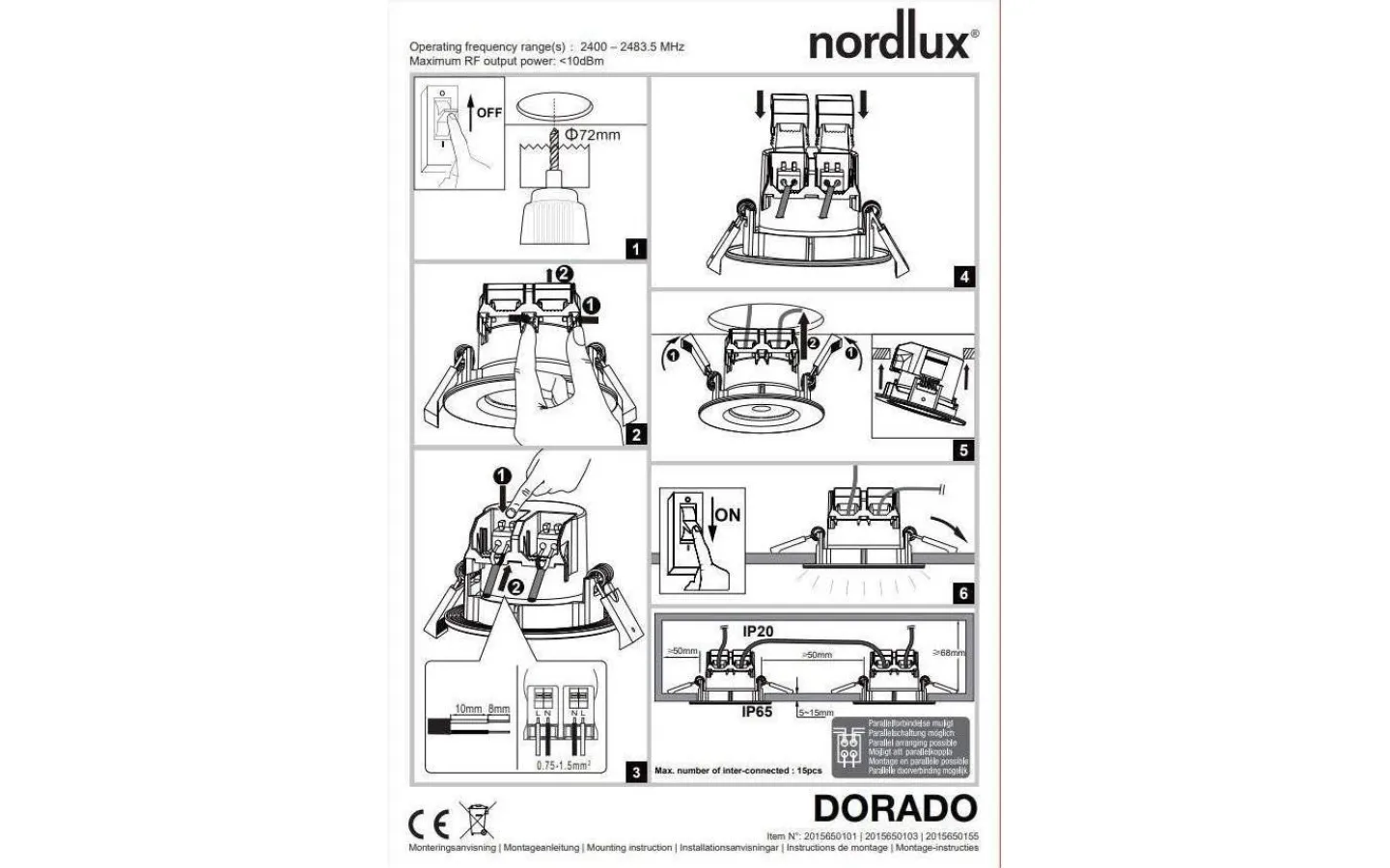 Nordlux Dorado Spotlight Smart Light 4,7W Borstad Nickel* Nordlux Smart Light|230V Led Spotlights