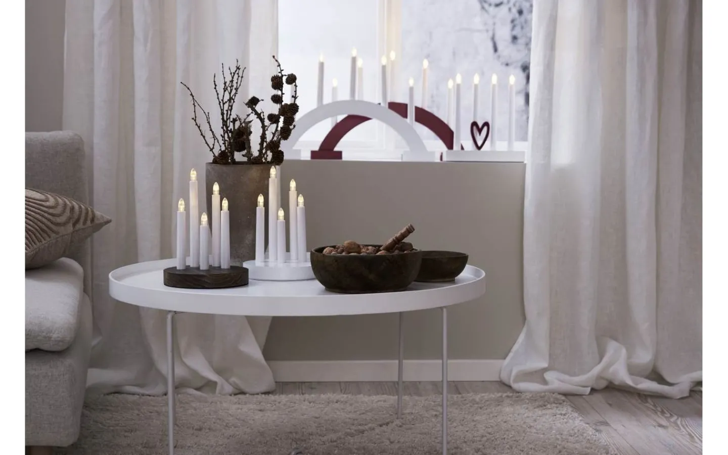 Star Trading Doris Batteridriven Adventsljusstake 24cm LED Vit* Batteridrivna Adventsljusstakar|Visa Alla Adventsljusstakar